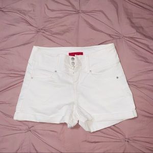 White High Waisted Shorts